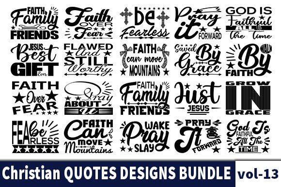 20 Christian Designs Bundle: Graphics and Crafts for Digital Sellers