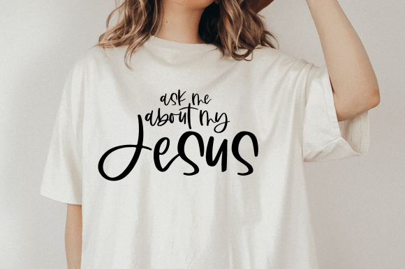 Ask Me About My Jesus SVG File, Jesus