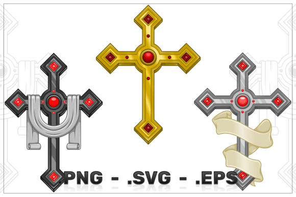 Christian Cross with Ribbon: Graphics & Illustrations Review