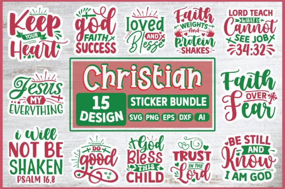 Christian Sticker Bundle for Crafts & Graphics