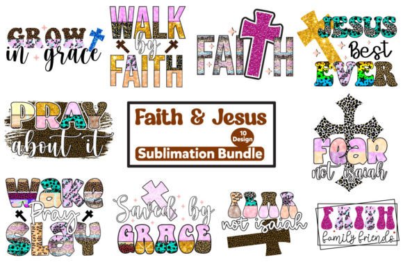 Faith Jesus Sublimation Bundle for Crafts and Graphics