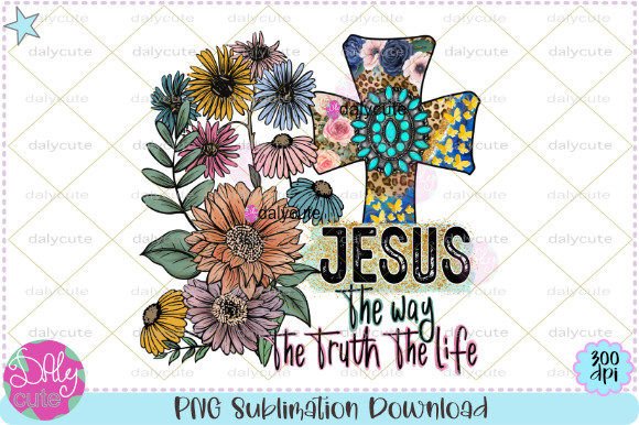Faith Sublimation Flower Grunge Jesus Graphics & Print Templates Review