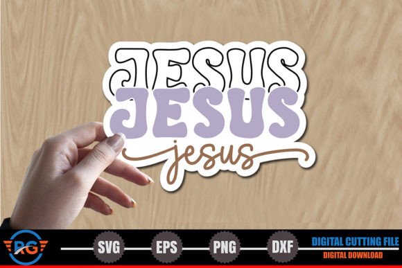 Jesus Christian Sticker SVG Graphics for Crafts & Branding