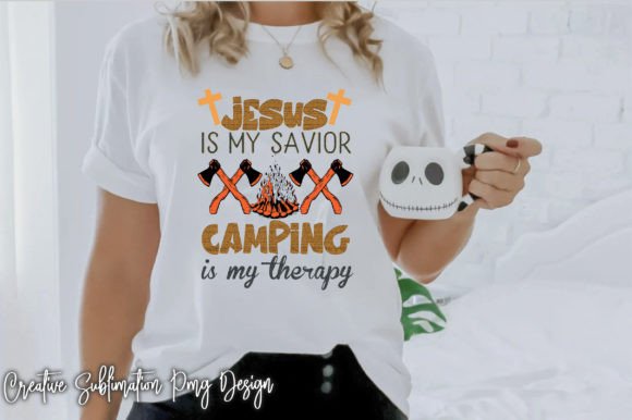 Jesus is My Savior Camping is My Therapy Graphics and Crafts
