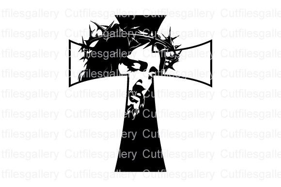 Jesus with Cross SVG: Easter Graphics for Crafts